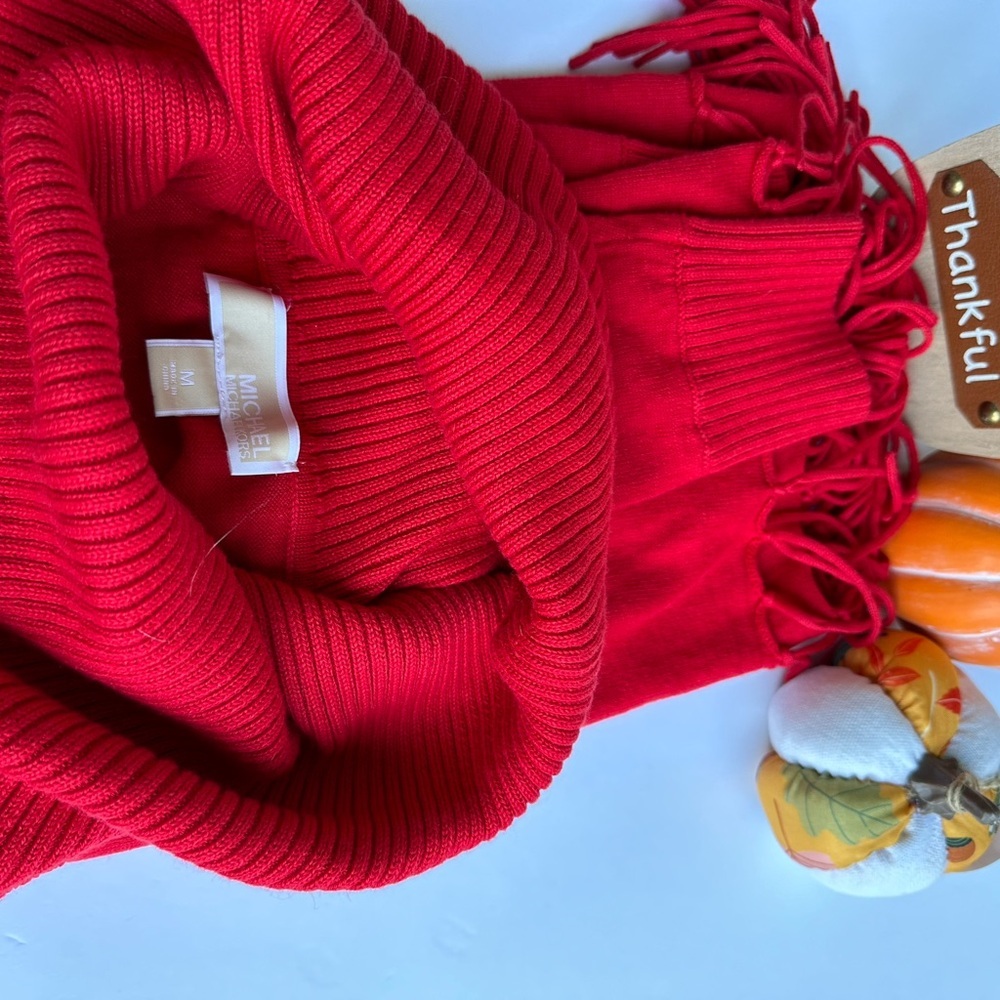 Michael MichaelKors Red Turtle neck sweater Size M - Picture 7 of 16